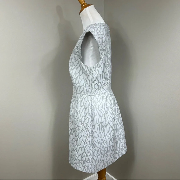 Halston haritage pre-owned short sleeve fitted silver lehtg gray dress - Picture 10 of 12